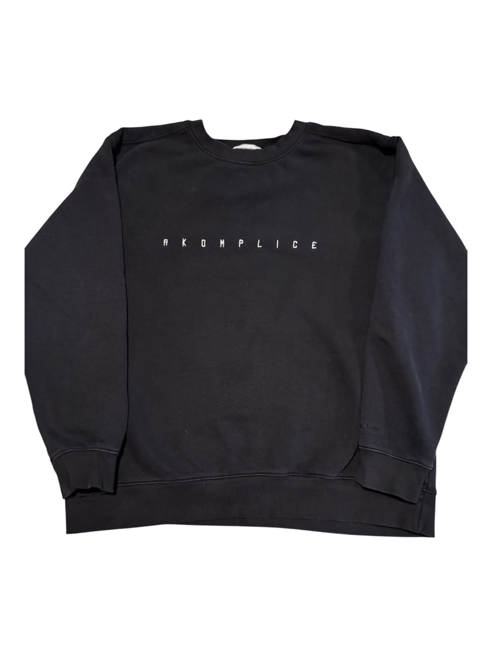 Akomplice Men's Black Crewneck Sweatshirt with Center Logo